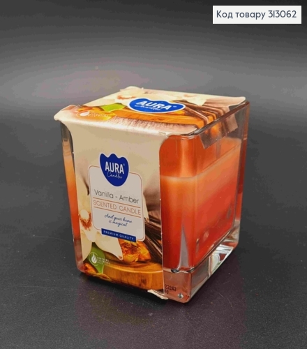 Аромасвічка стакан VANILLA-AMBER 170 г/32год., snk 80-355  BISPOL  313062 фото 1