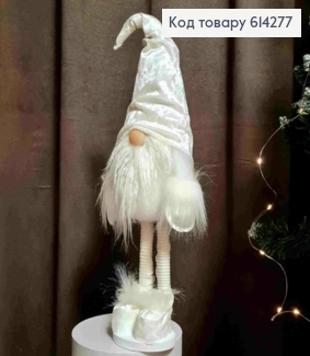 Гном "Скандинавський" в БІЛІЙ шапці, 50-57см, ручна робота, Україна 614277 фото