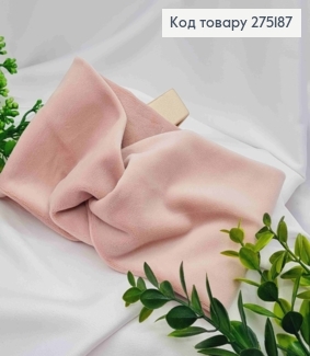 Пов'язка чалма, м'який велюр, ПУДРОВОГО кольору, діаметр 44см, ширина 11см, ручна робота,Україна 275187 фото