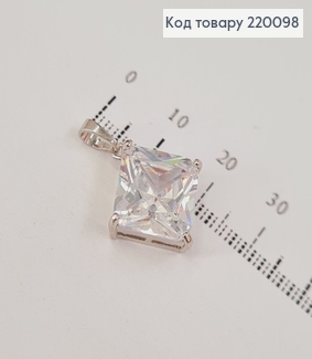 Кулон большим камнем 1,3 см  родованное  Xuping 220098 фото