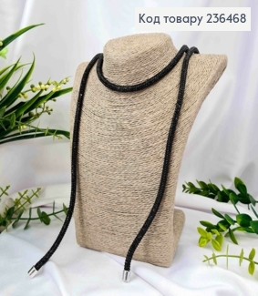 Біжутерія на шию Шнурок прикрашений Стразами, 119см, Чорного кольору, Fashion Jewelry 236468 фото