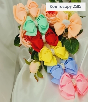 Резинка Бант репсовий разноцветный в асортименте 7см, ручная робота Украина 276089 фото