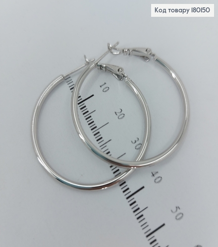 Серьги  кольца 3,5см медицинское золото Xuping 180150 фото 1