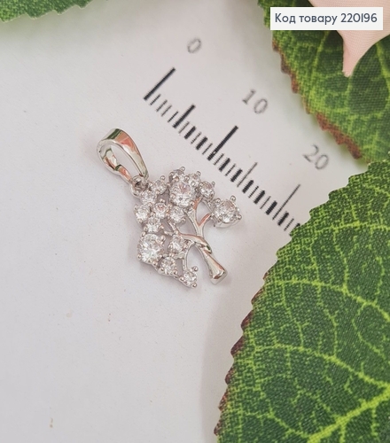 Кулон родований Дерево з камінцями, 1,5*1,3см, Xuping 220196 фото 1