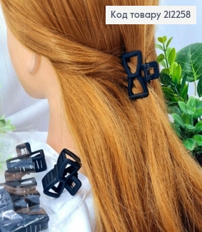 Краб пластик матовый "БАНТИК", размер 4см, Черного цвета 212258 фото