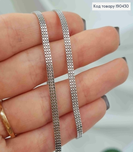 Цепочка родовая якорное плетение в три ряда, ширина 3мм, длина 59см, Xuping 190430 фото 1