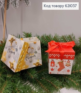 Коробка новогодняя подарочная 10*10 см 621038 фото