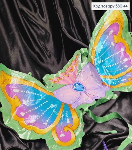 Фольгированный шарик "Крылья Бабочки" на завязках, Яркого цвета, 77*47см+55см 580144 фото 1