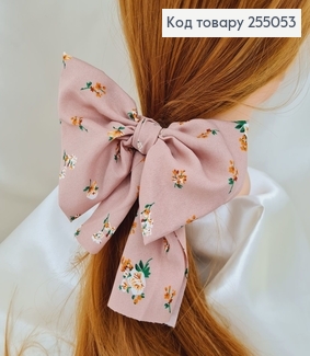 Резинка 5см,  Твилли, Бант пудра Цветы  16*15см, (ручная работа,Украина) 255053 фото