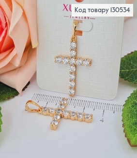 Крестик в камешках 2,5*2см, Xuping 18K 130534 фото