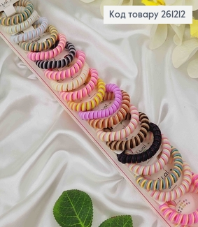 Резинки -пружинки (20шт) пастельна  в асорт.на індивідуальних планшетках по 2. 261212 фото