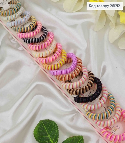 Резинки -пружинки (20шт) пастельна  в асорт.на індивідуальних планшетках по 2. 261212 фото 1