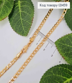 Цепочка панцирное пеллетение, ширина 3,5мм, длина 45см, Xuping 18K 121459 фото