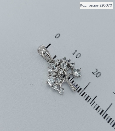 Кулон родирований Дерево в камнях, 1,5*1см, Xuping 18K 220070 фото 1