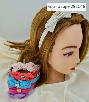 Обруч пластик горох с бантиком в асс. 292046 фото