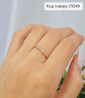 Кольцо украшено камнями по кругу, Xuping 18К. 171049 фото