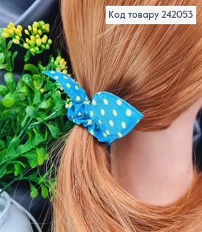 Резинка Солоха 5см синяя в желтый горох 242053 фото