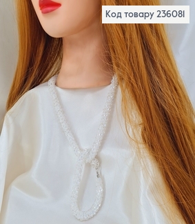 Набор Колье и браслет из стиклярусу белый 236081 фото