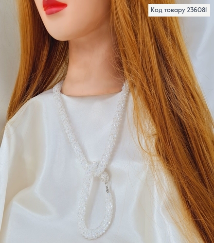 Набор Колье и браслет из стиклярусу белый 236081 фото 1