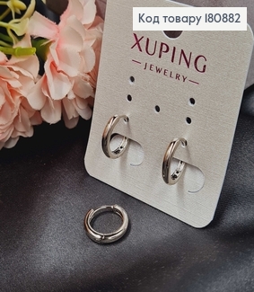 Сережки родовані кільця 1см, Xuping 180882 фото