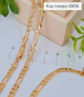 Цепочка плетения КАРТЬЕ, ширина 4мм, длина 50см, Xuping 18K 121656 фото