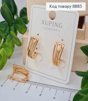 Серьги "Изысканные", 1,5см, английская застежка, XUPING 18K 118183 фото