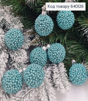 Набор шаров 40мм Декор МЯТА 8 шт/уп, Украина 640126 фото