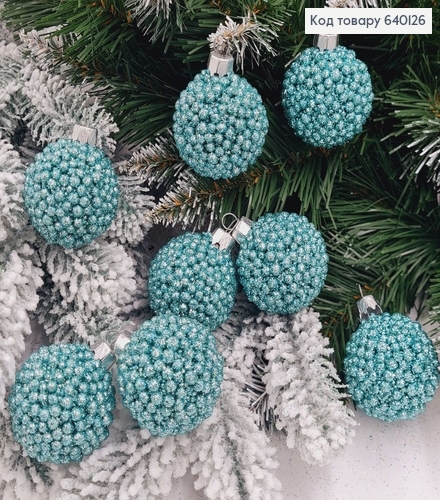 Набір куль 40мм Декор М'ЯТА 8шт/уп, Україна 640126 фото 1