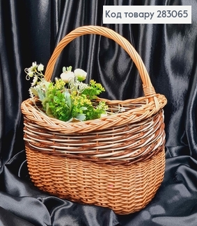 Кошик плетений ГЛИБОКИЙ  (глибина 22см, довжина 36см,ширина 26см) ПОЛЬЩА 283065 фото