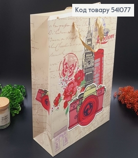 Пакет бумажный большой Англия 30х40х12см в ассорт. 541077 фото
