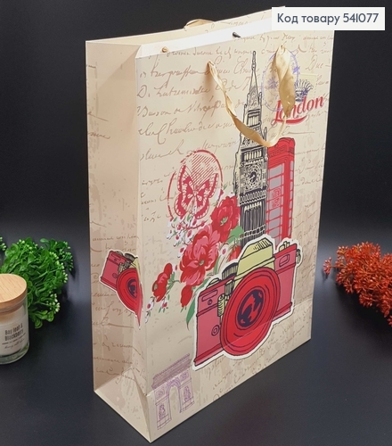 Пакет бумажный большой Англия 30х40х12см в ассорт. 541077 фото 1
