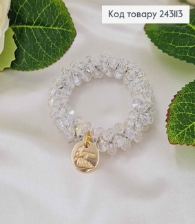 Резинка 5,5см  з Перламутровим стіклярусом 243113 фото