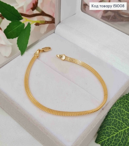 Браслет плетение Снейк тройной, шир.3мм, дл. 19см, Xuping 18K 151008 фото 1