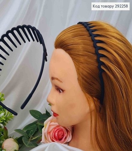 Обруч пластиковый черный, с зубцами, 3,5см. 292258 фото 1