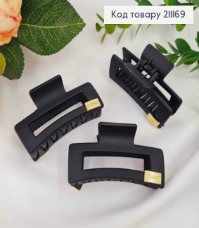 Краб пластик матовый черный ПРЯМОУГОЛЬНЫЙ, 7см 211169 фото