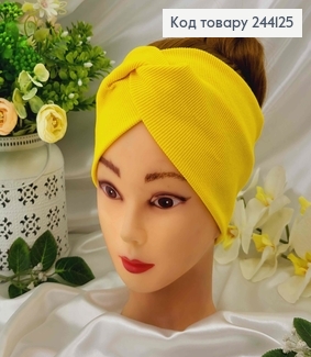 Повязка, рубчик, Желтого цвета, 23*11см, ручная работа, Украина. 244125 фото