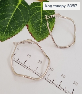 Серьги кольца гнутые 3см  Xuping 18K 180517 фото