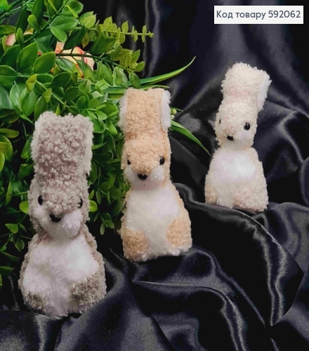 Флористическая заколка, Зайчик пастельных цветов, 12см, в ассортименте 592062 фото 1