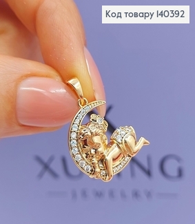 Кулон Девчонка  на месяце с камнями Xuping 18К 140392 фото