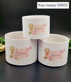 Набор Коробок 3шт, Без крышки, с мишкой, "С наилучшими пожеланиями" 13*20см, 12*18см, 10*16см 521003 фото