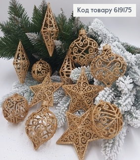 Набір іграшок КАПУЧІНО глітер дуті, 12шт/уп, Україна 619175 фото