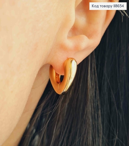 Серьги кольца "Эксклюзивные", 1,5см, Xuping 18К 118654 фото 2