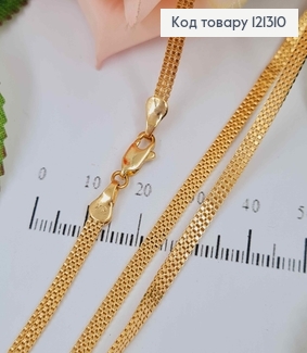 Цепочка квадратное якорное плетение, дл. 50см, шир.3мм, Xuping 18K 121310 фото