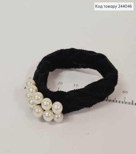 Резинка черная с жемчужинами 244046 фото 2