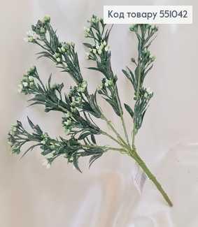 Искусственный цветок мимоза белая пластик из 5 веточек 32см 551042 фото