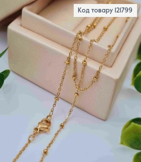 Цепочка Якорное плетение с шариками, ширина 2мм, длина 45см, Xuping 18К. 121799 фото