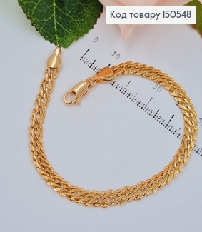 Браслет 5мм, длина 18см, плетение двойной ромб Xuping 18K 150548 фото