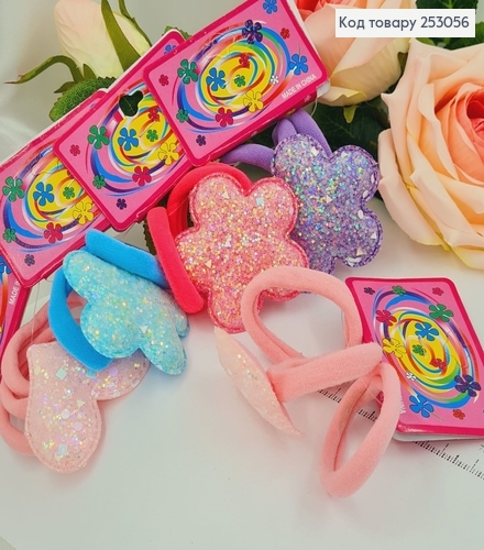 Резинка детская звездочка с глиттер 3 шт / уп 253056 фото 1
