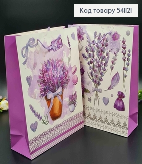 Пакет бумажный, "Букет Лаванды", в ассорт. 26*32*10см 541121 фото