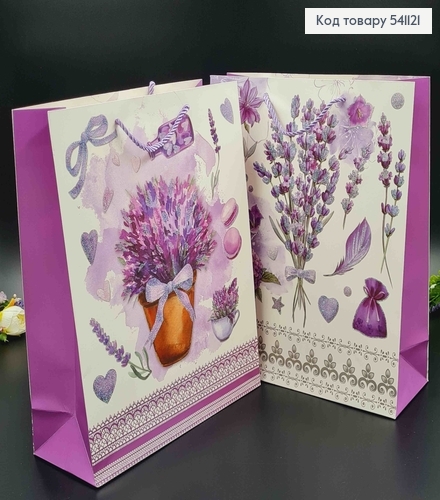 Пакет бумажный, "Букет Лаванды", в ассорт. 26*32*10см 541121 фото 1